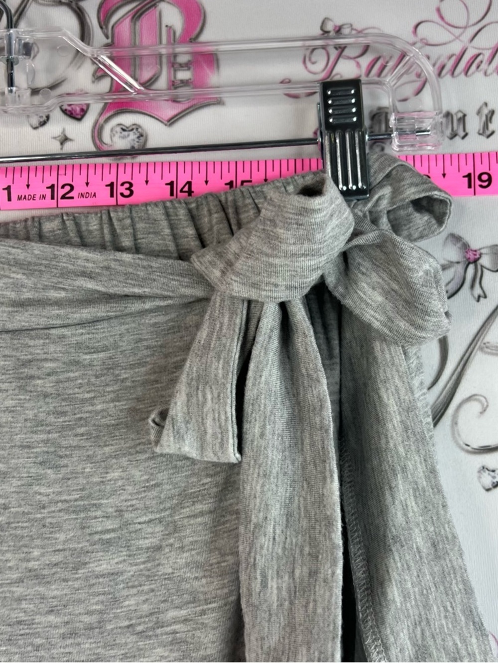 Lole skirt ribbon tie up grey Light Gray long flowy Skirt with Tie up bow - Picture 7 of 13